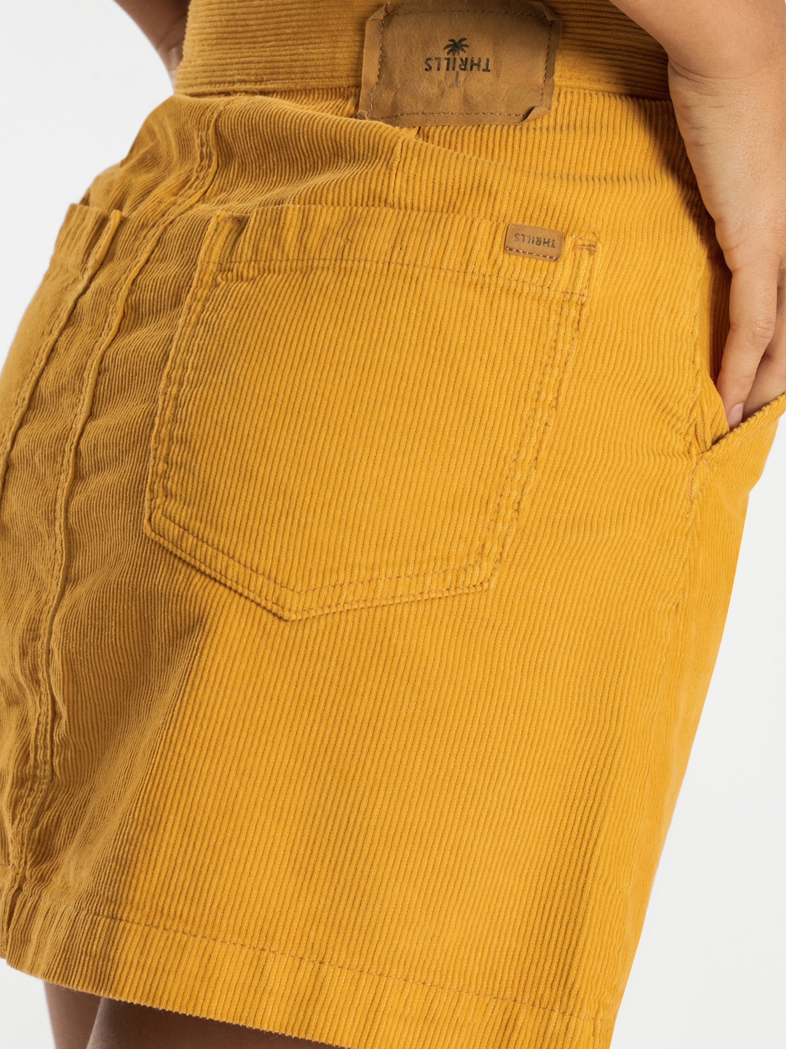 Tahli Cord Skirt in Sunlight Yellow