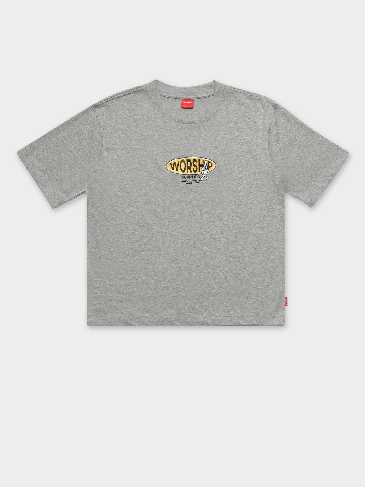 Worship Keep on Truckin Regular Fit T-Shirt in Grey Marle | Grey Marle