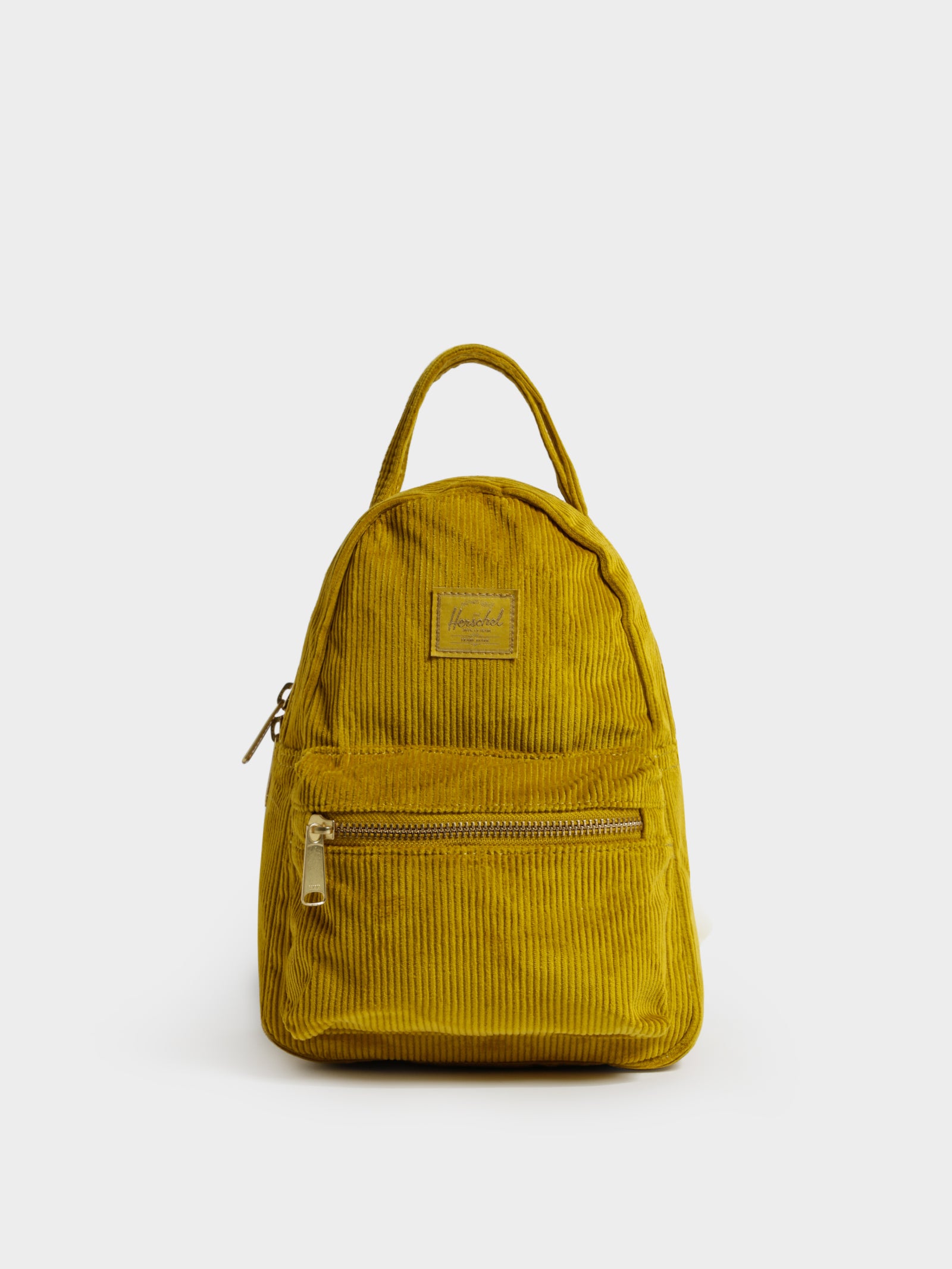 Nova Small Backpack in Mustard Corduroy