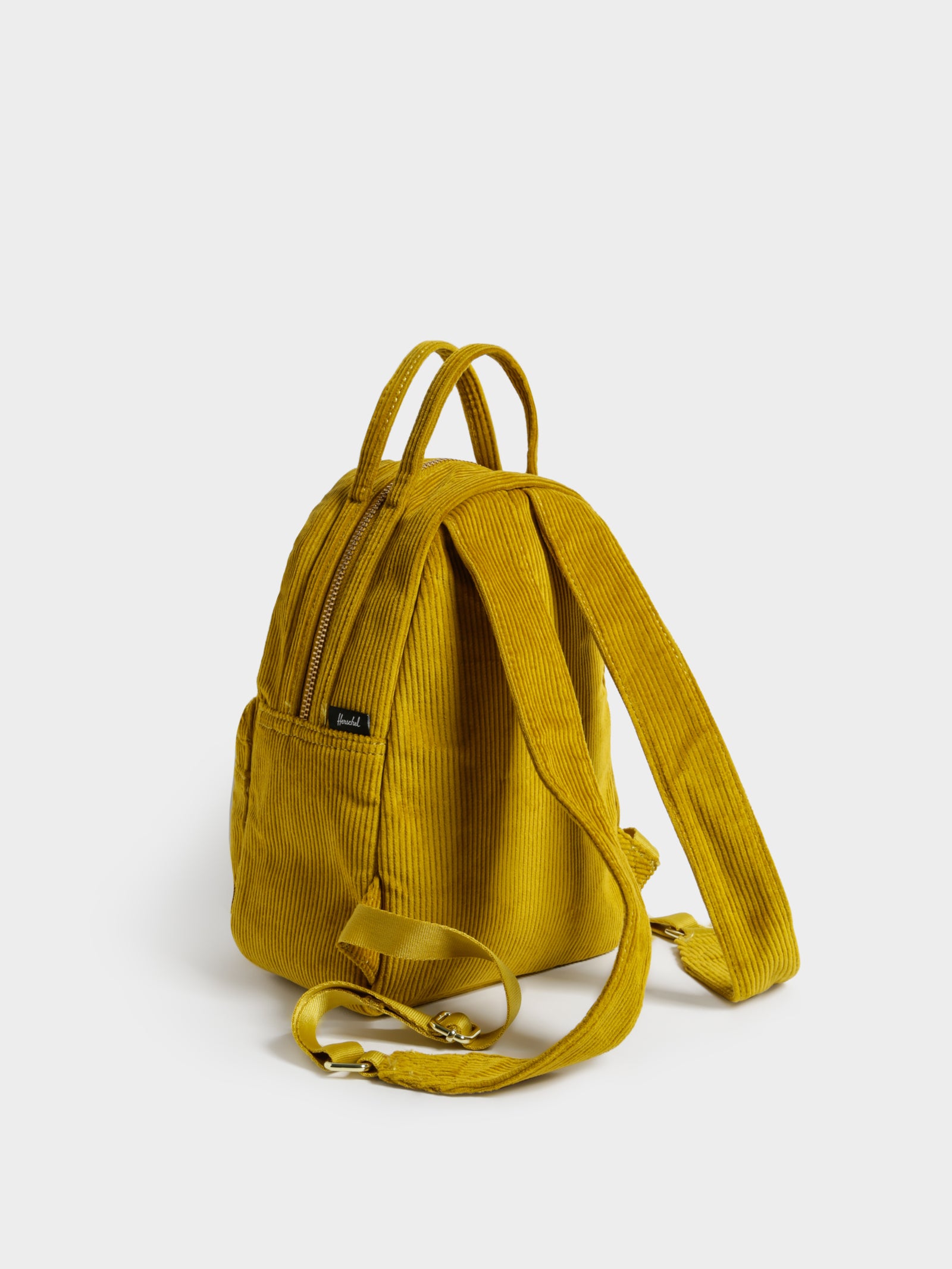 Nova Small Backpack in Mustard Corduroy