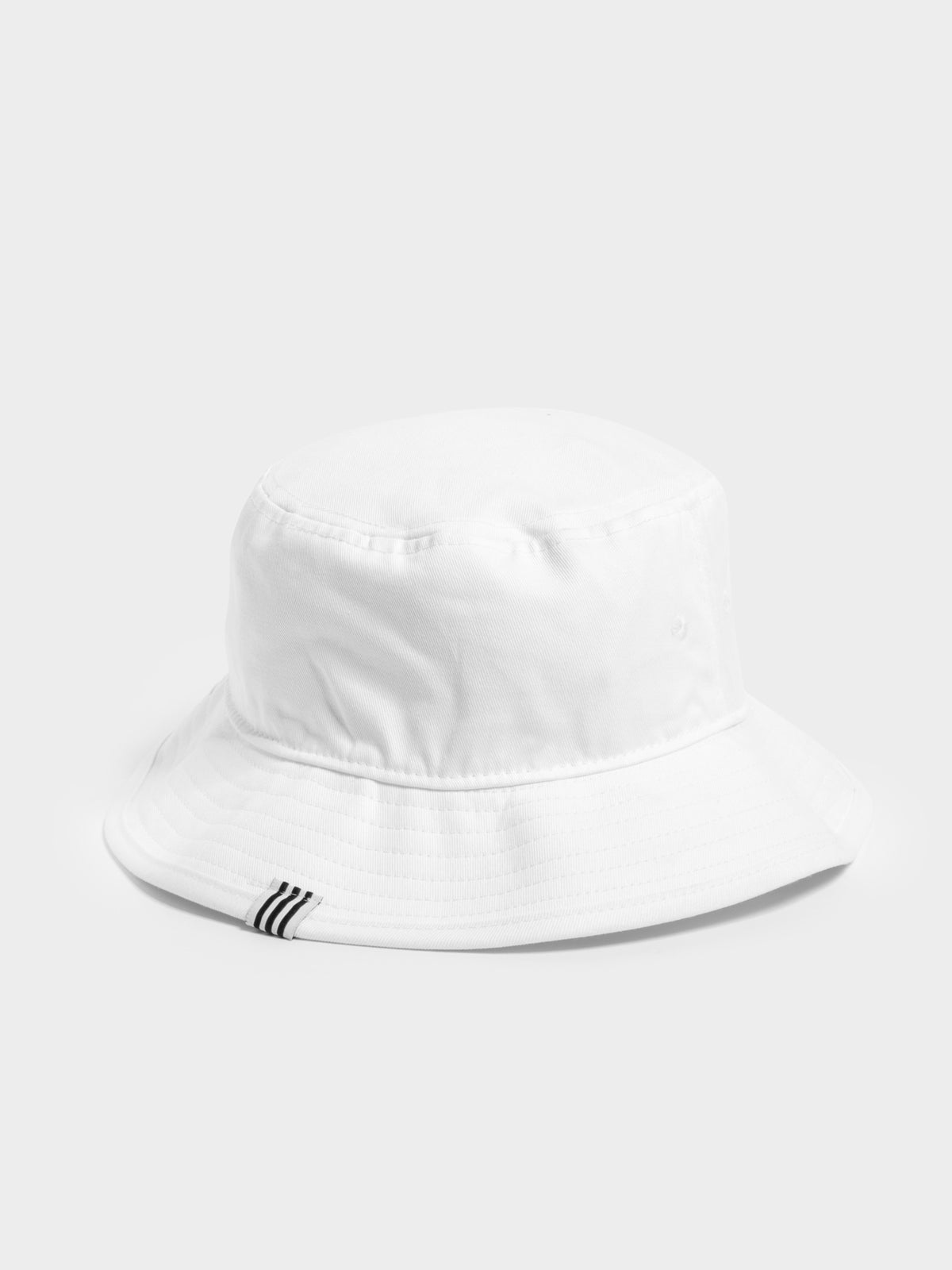 Adidas Trefoil Logo Bucket Hat in White | White