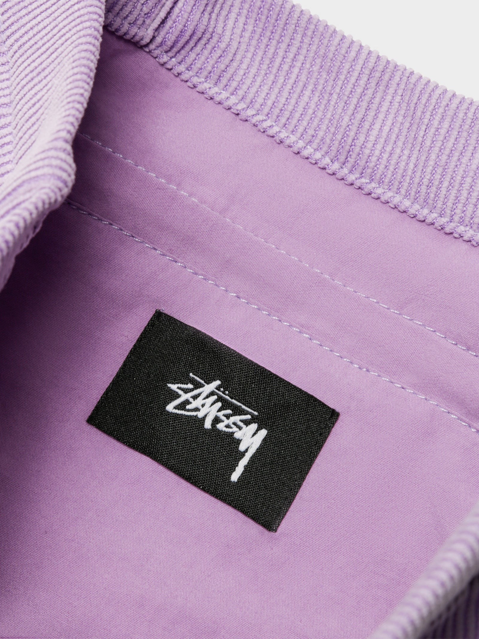 Logo Cord Tote Bag in Washed Purple Corduroy