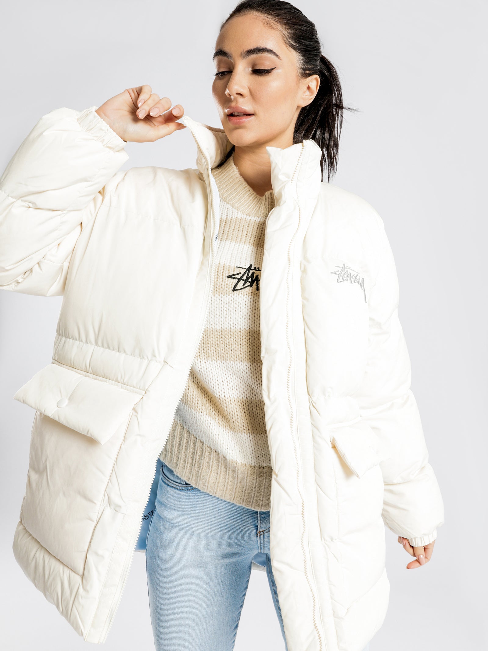 Off white outlet puffer jacket women's