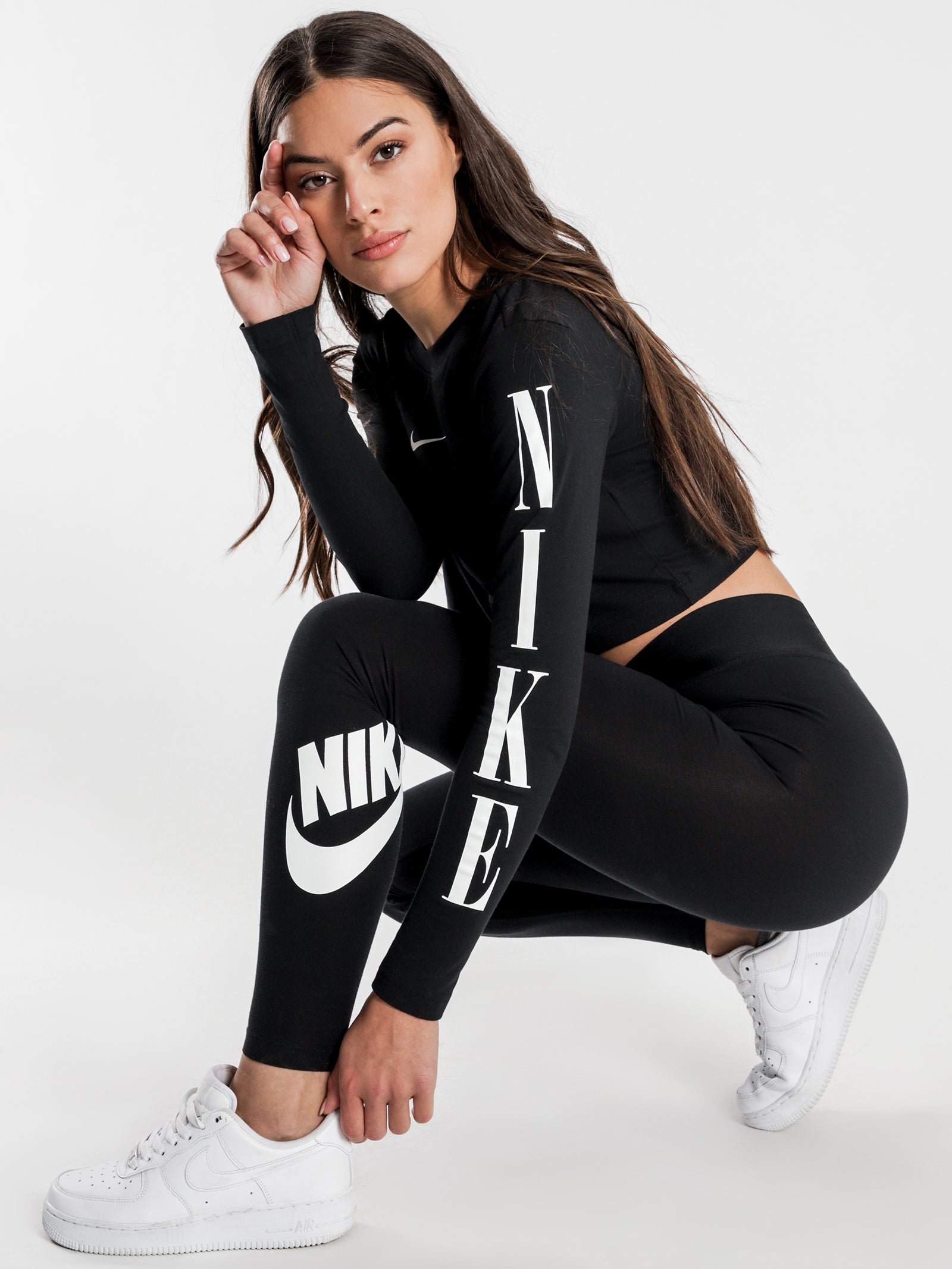 Nike Sportswear Legasee Leggings in Black Black Glue Store