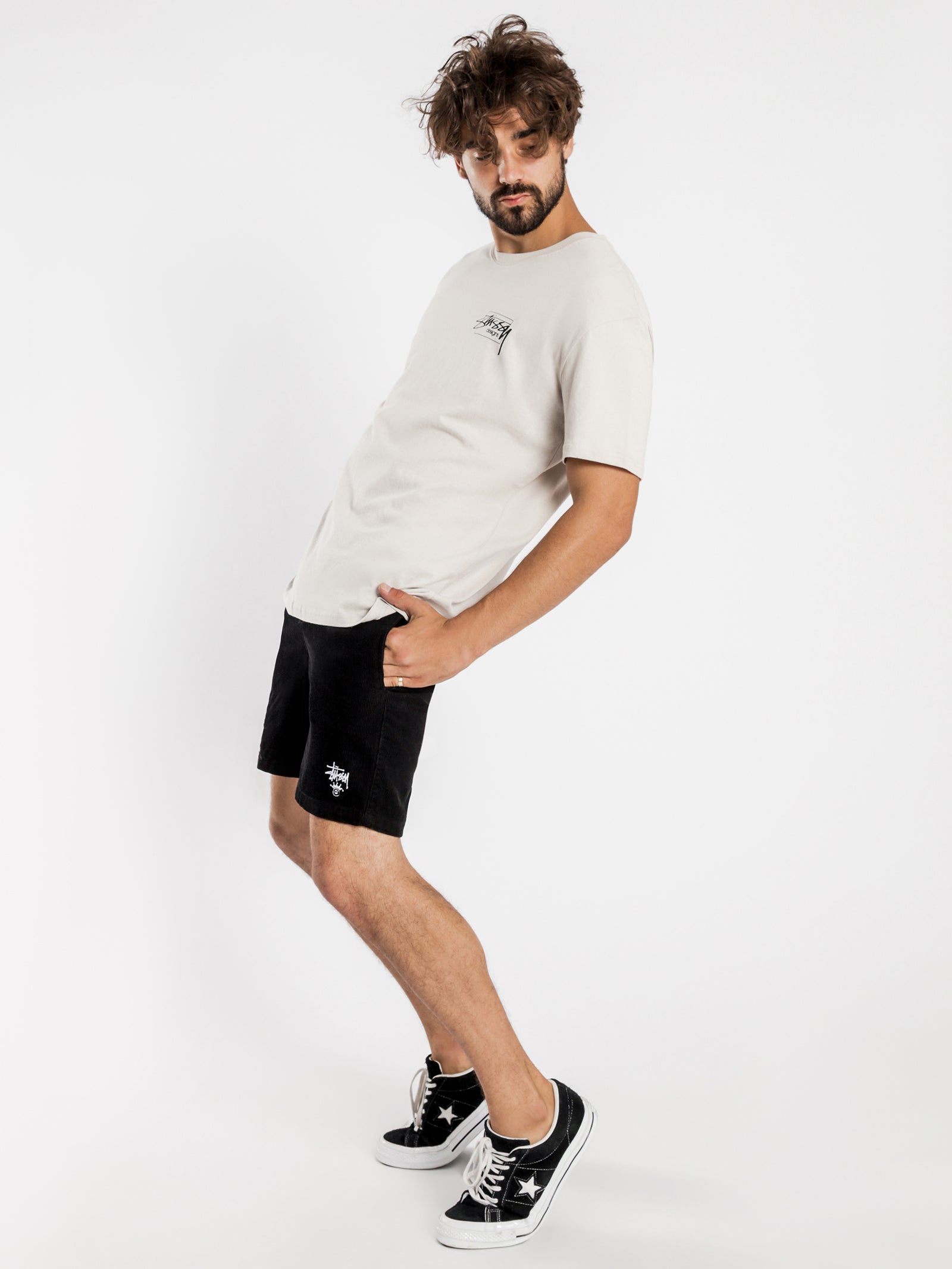 Crown Cord Beach Short in Black