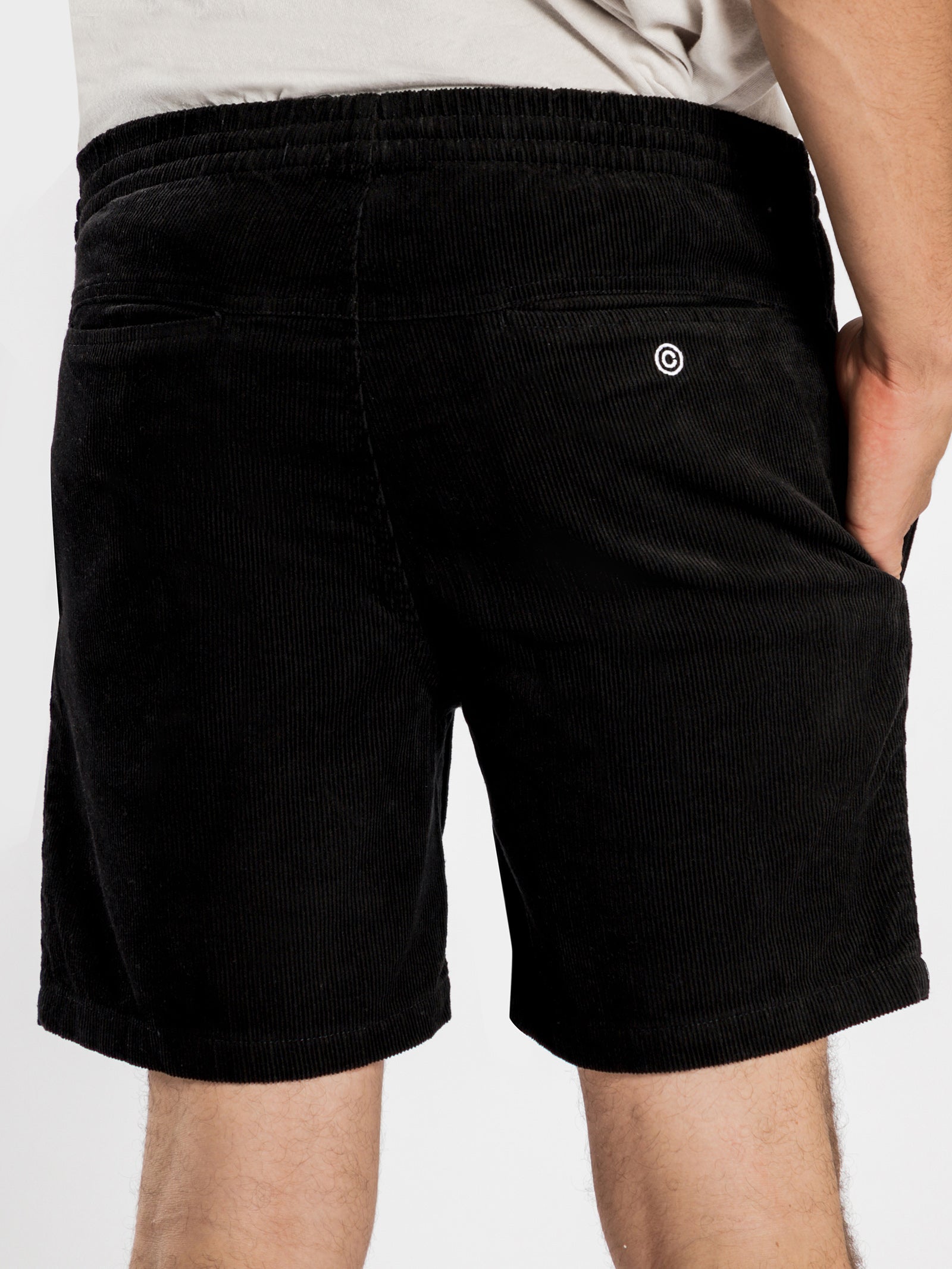 Crown Cord Beach Short in Black