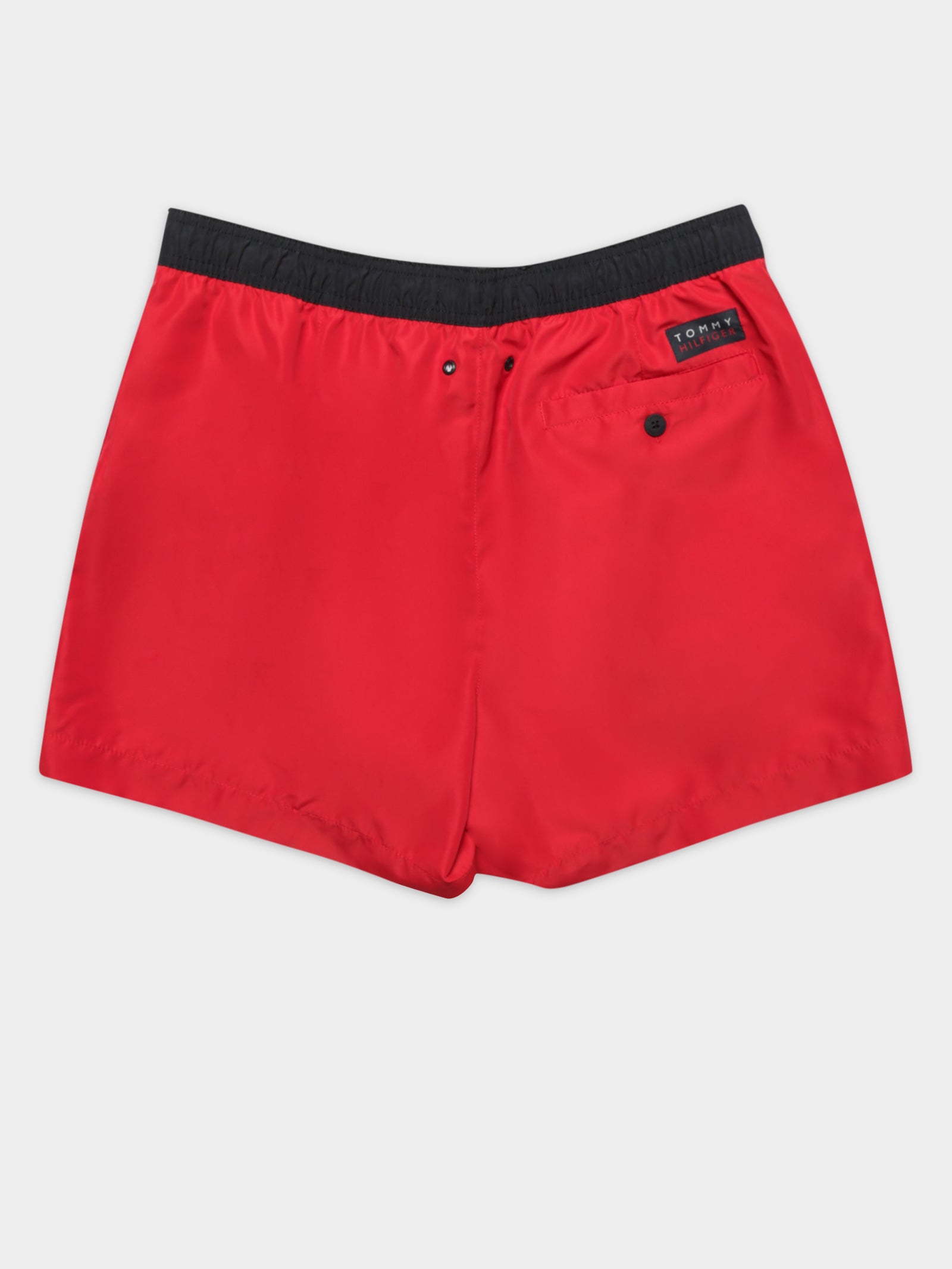 Logo Drawcord Swim Shorts in Primary Red