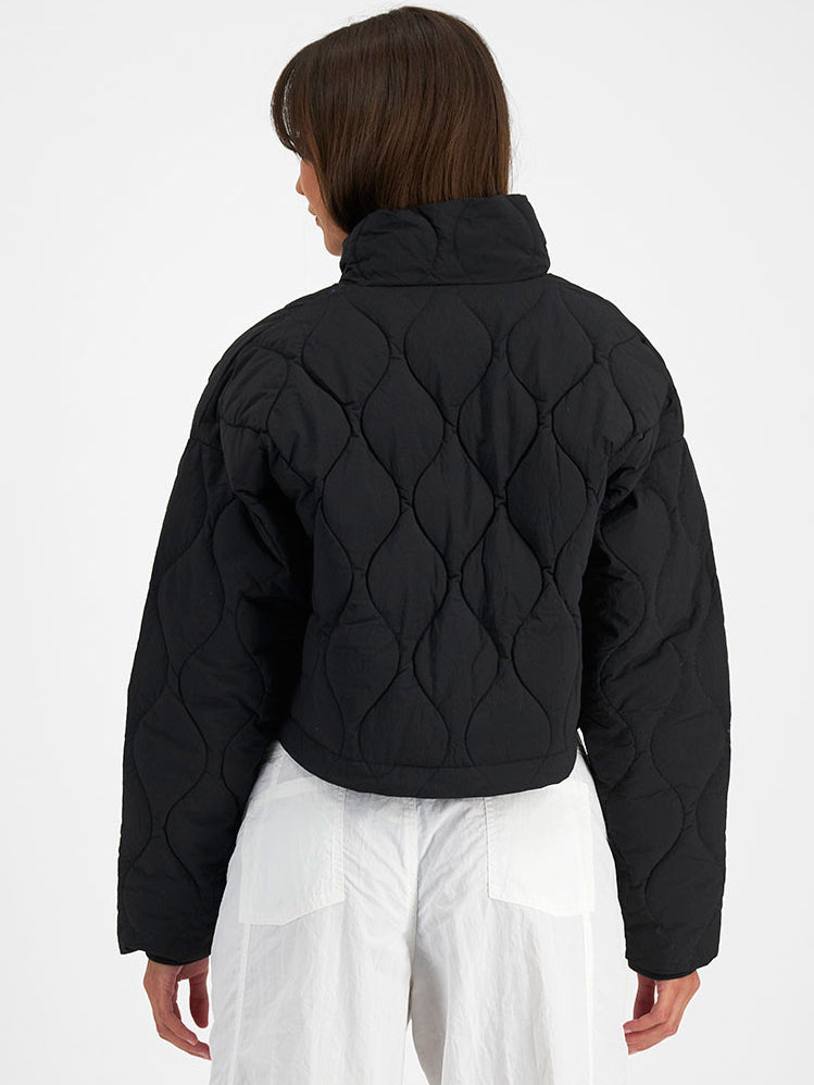 Champion Re:bound Cropped Puffer Jacket in Black | Black