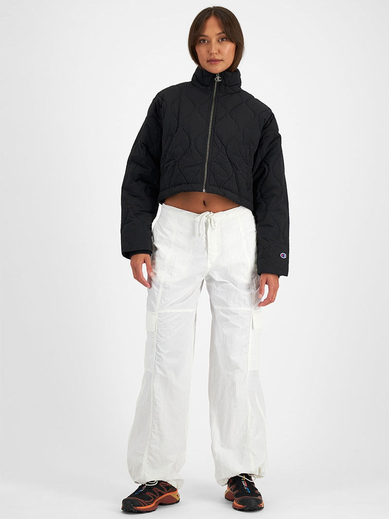 Champion Re:bound Cropped Puffer Jacket in Black | Black