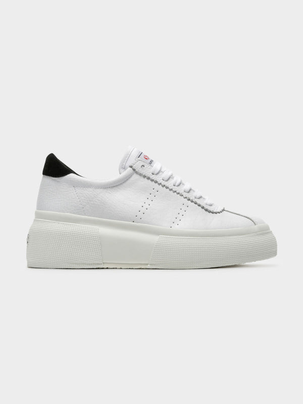 2822 Club 5 Comfleaw Platform Sneakers in White & Black - Glue Store