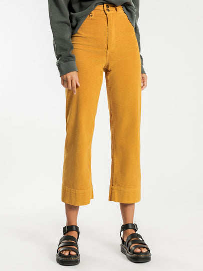 Belle Cord Pants in Sunlight Yellow