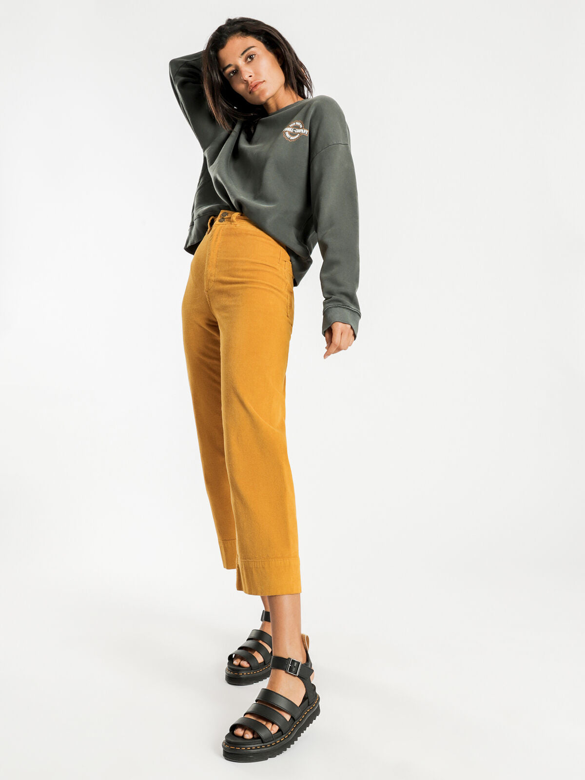 Belle Cord Pants in Sunlight Yellow