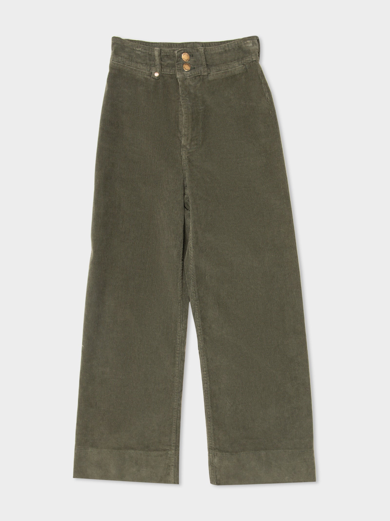 Belle Cord Pants in Lume Green