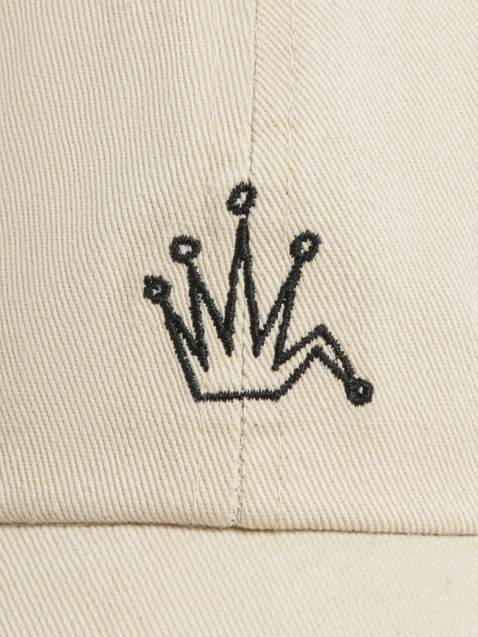 Embroidered Crown Stock Low-Pro Cap in White Sand